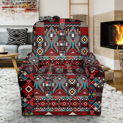 Tribal Aztec Indians native american Recliner Slipcover-JORJUNE.COM