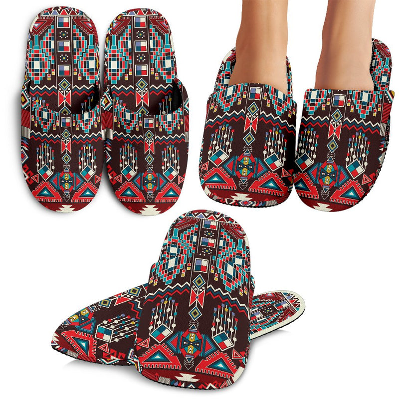 Tribal Aztec Indians Native American Slippers