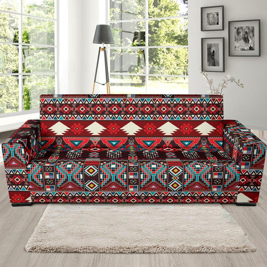 Tribal Aztec Indians native american Sofa Slipcover-JORJUNE.COM