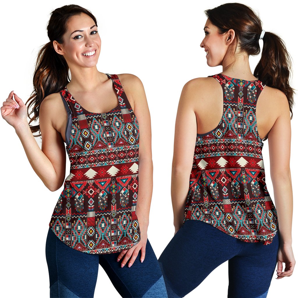 Tribal Aztec Indians native american Women Racerback Tank Top