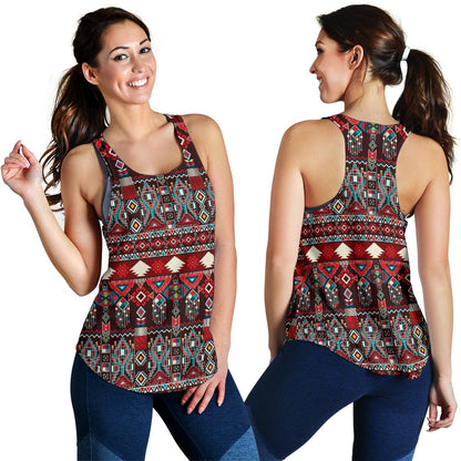 Tribal Aztec Indians native american Women Racerback Tank Top