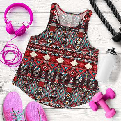 Tribal Aztec Indians native american Women Racerback Tank Top