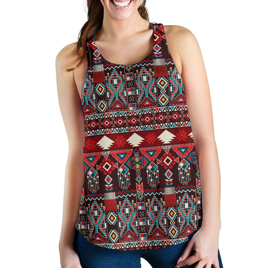 Tribal Aztec Indians native american Women Racerback Tank Top