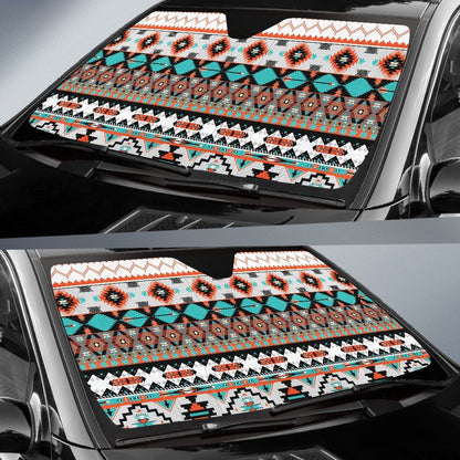 Tribal Aztec Indians Pattern Car Sun Shade-JorJune