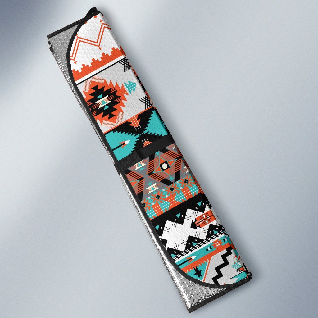 Tribal Aztec Indians Pattern Car Sun Shade-JorJune