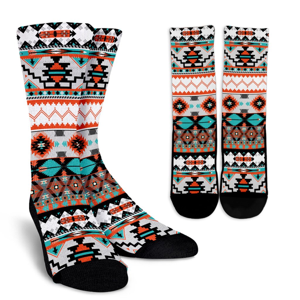 Tribal Aztec Indians pattern Crew Socks