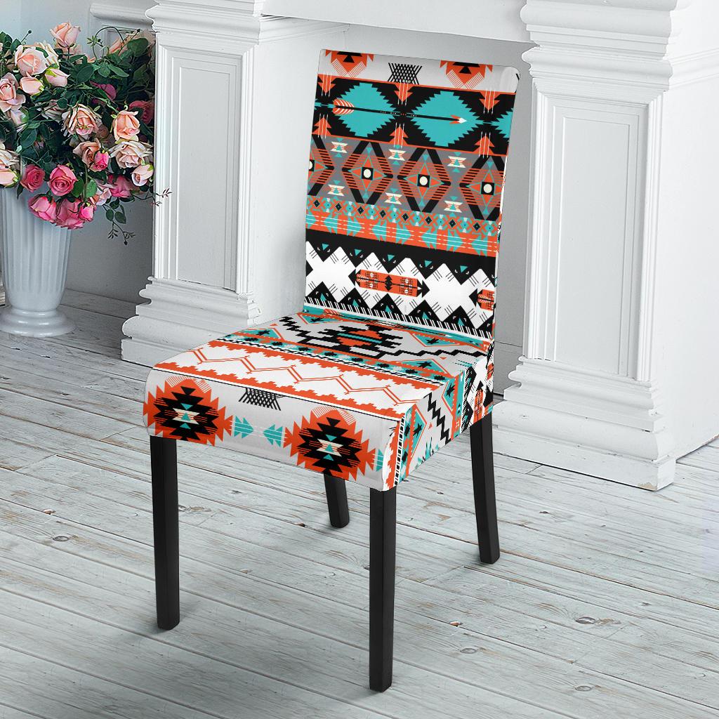 Tribal Aztec Indians pattern Dining Chair Slipcover-JORJUNE.COM