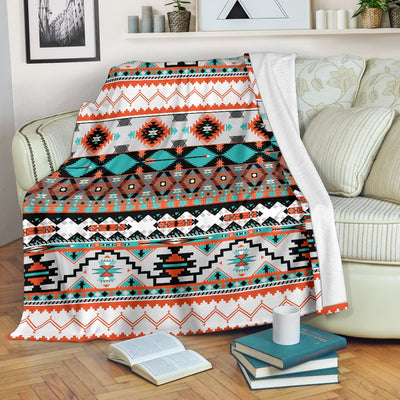 Tribal Aztec Indians Pattern Fleece Blanket