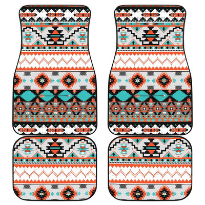 Tribal Aztec Indians pattern Front and Back Car Floor Mats