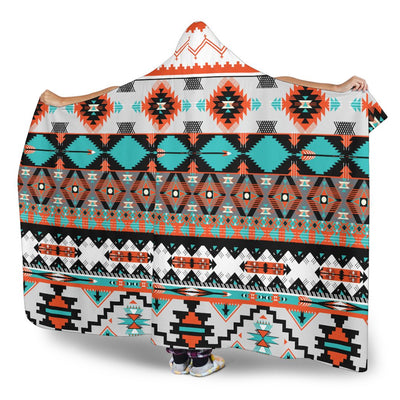 Tribal Aztec Indians pattern Hooded Blanket-JORJUNE.COM