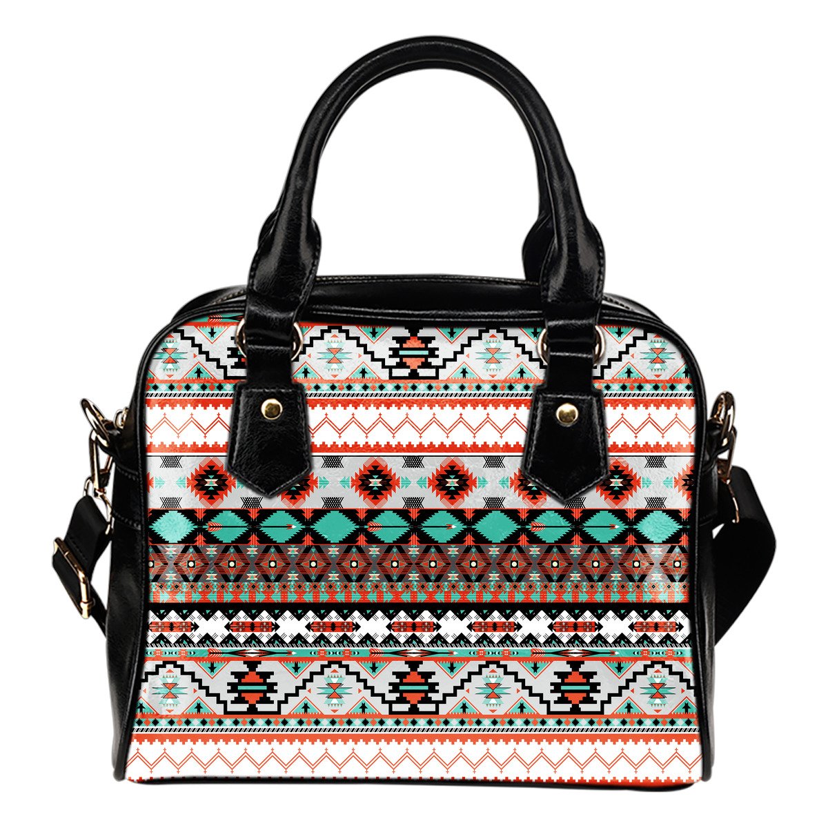 Tribal Aztec Indians pattern Leather Shoulder Handbag