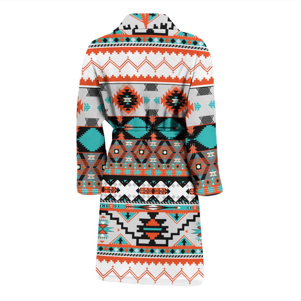 Tribal Aztec Indians Pattern Men Bath Robe