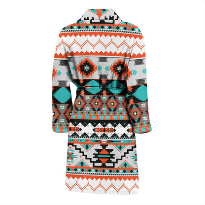 Tribal Aztec Indians Pattern Men Bath Robe