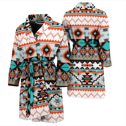 Tribal Aztec Indians Pattern Men Bath Robe