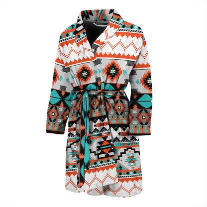 Tribal Aztec Indians Pattern Men Bath Robe