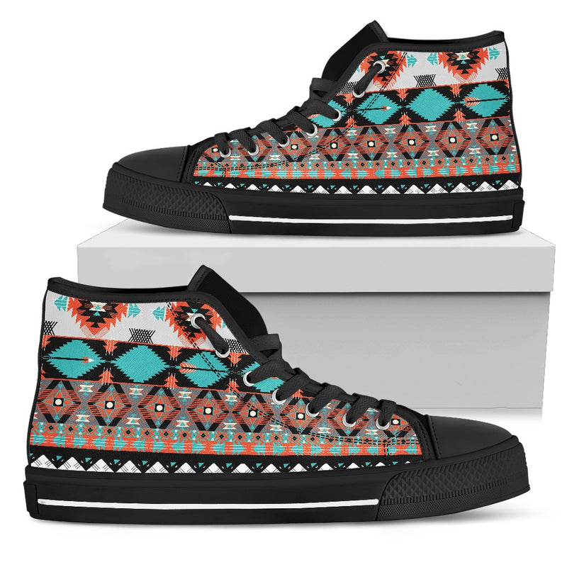 Tribal Aztec Indians pattern Men High Top Shoes