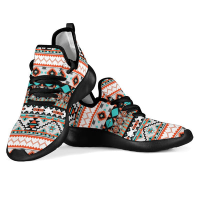Tribal Aztec Indians pattern Mesh Knit Sneakers Shoes