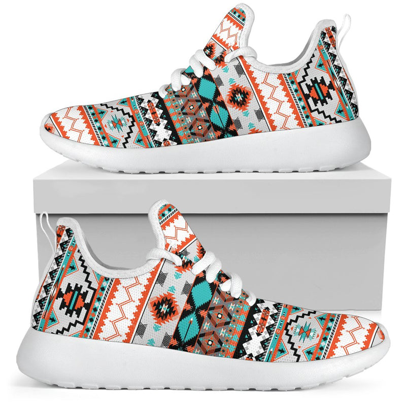 Tribal Aztec Indians pattern Mesh Knit Sneakers Shoes