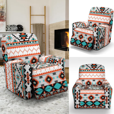 Tribal Aztec Indians pattern Recliner Slipcover-JORJUNE.COM