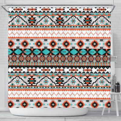 Tribal Aztec Indians pattern Shower Curtain