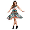Tribal Aztec Indians Pattern Sleeveless Mini Dress
