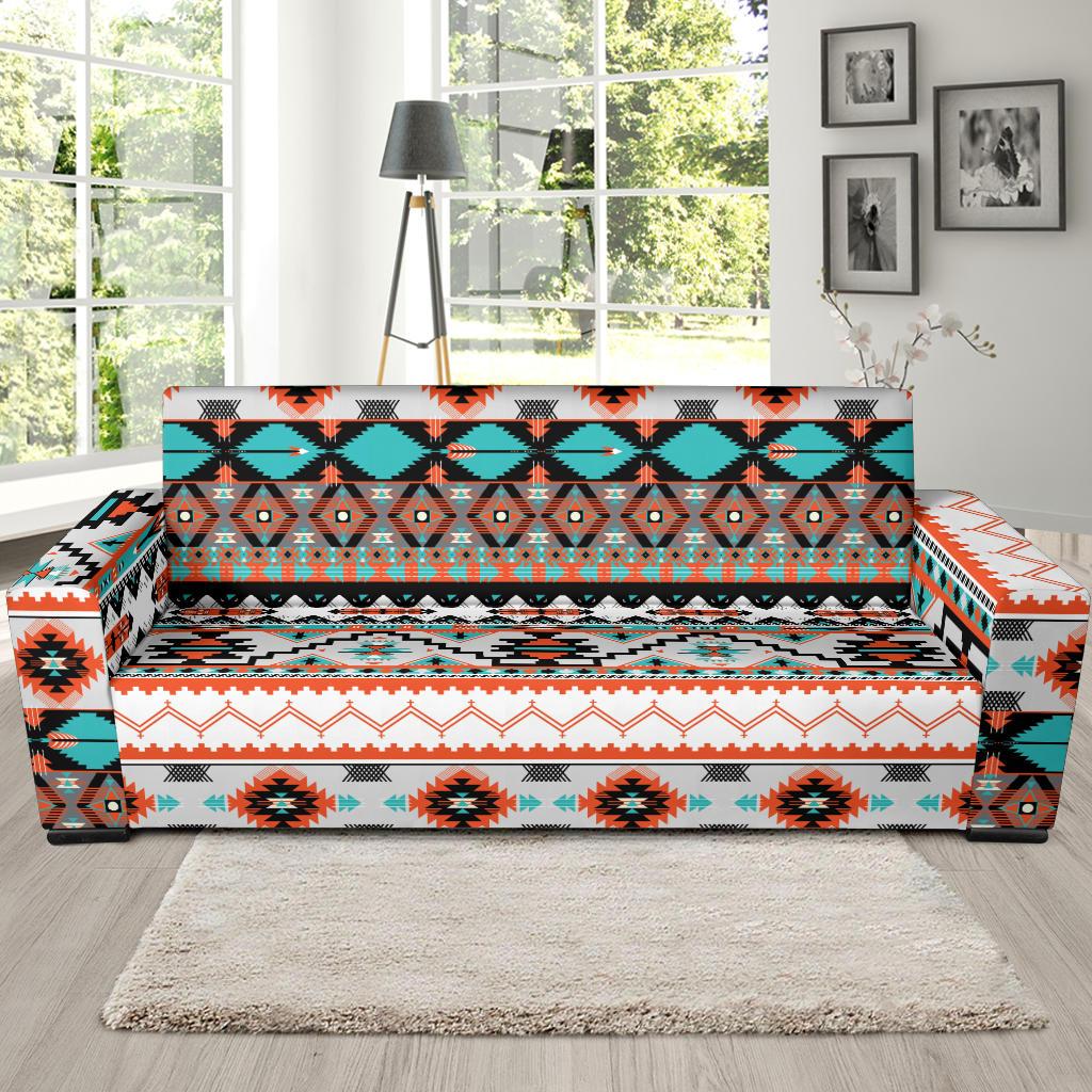 Tribal Aztec Indians pattern Sofa Slipcover-JORJUNE.COM