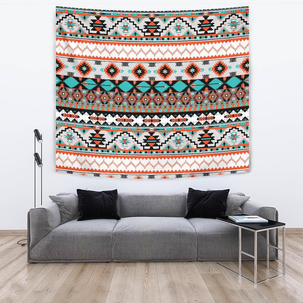 Tribal Aztec Indians pattern Tapestry