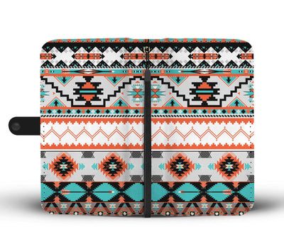 Tribal Aztec Indians pattern Wallet Phone case