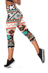 Tribal Aztec Indians Pattern Women Capris