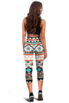 Tribal Aztec Indians Pattern Women Capris