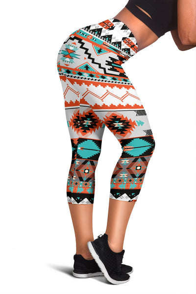 Tribal Aztec Indians Pattern Women Capris