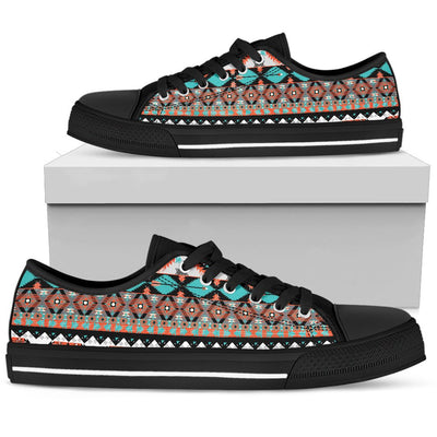 Tribal Aztec Indians pattern Women Low Top Shoes