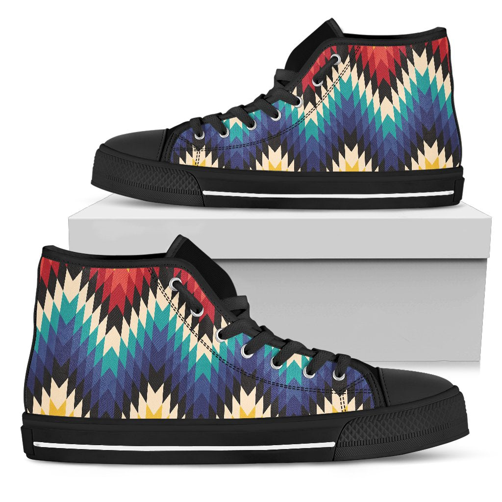 Tribal Aztec Men High Top Shoes