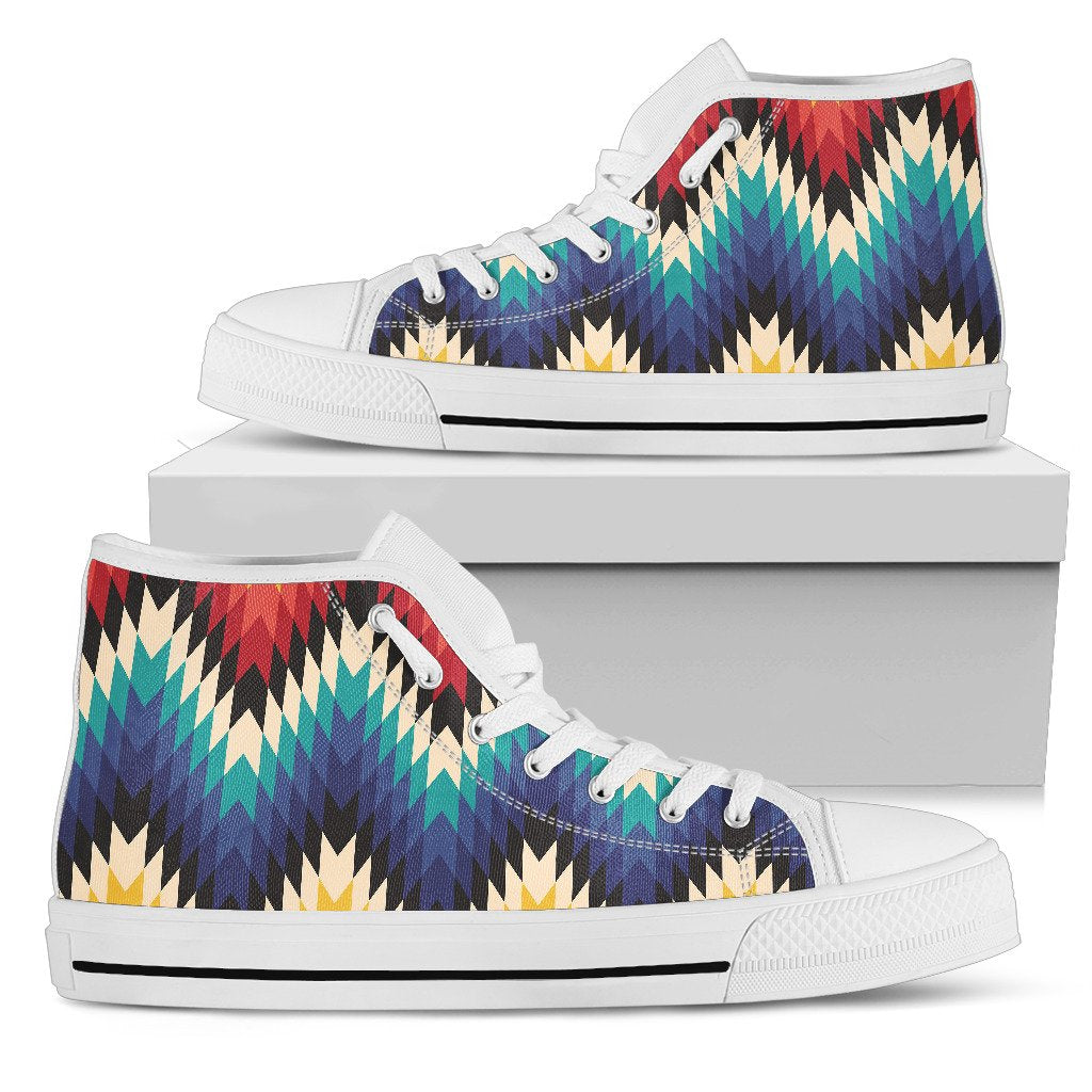 Tribal Aztec Men High Top Shoes