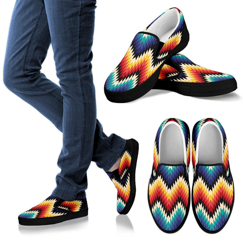 Tribal Aztec Men Slip On Shoes