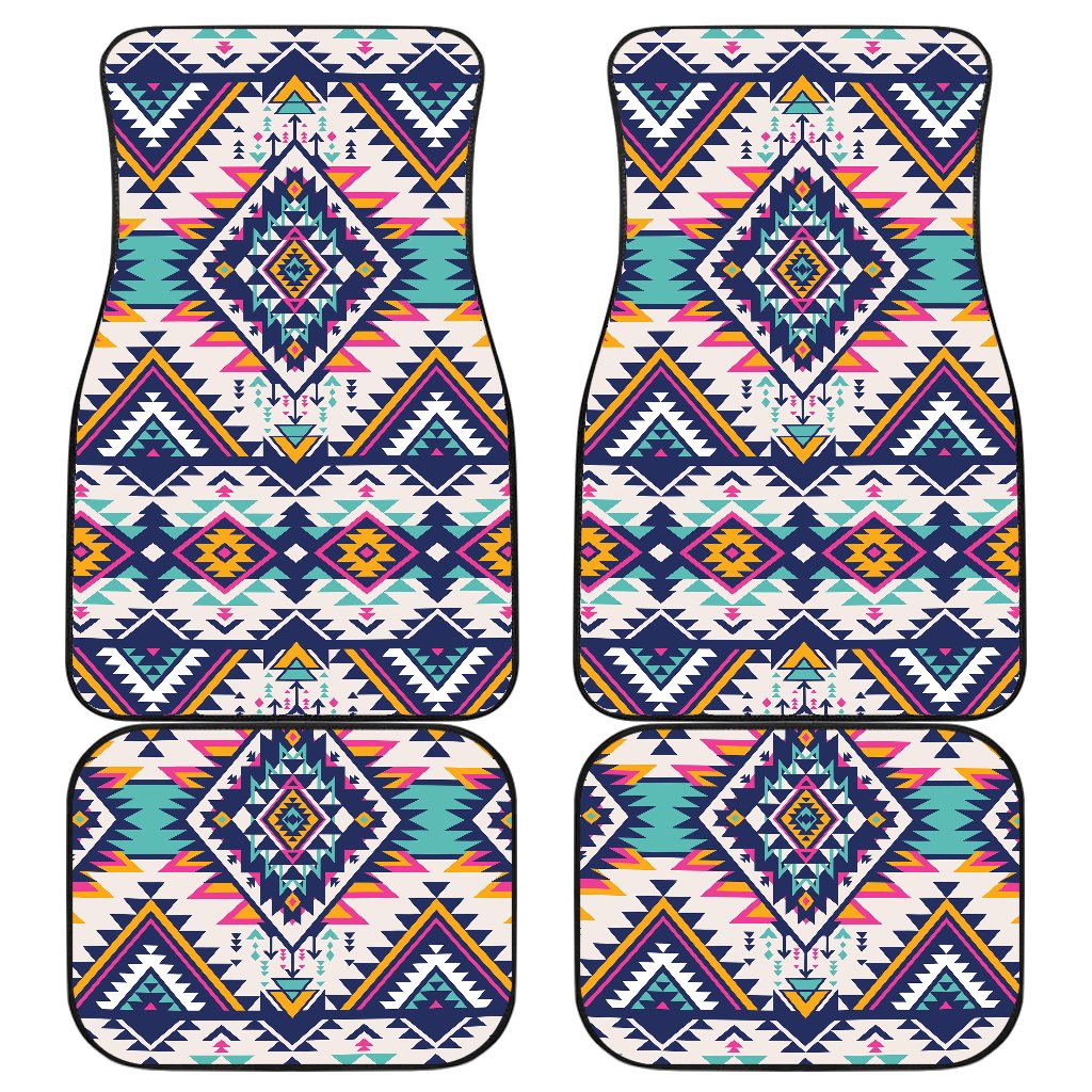 Tribal Aztec native american Front and Back Car Floor Mats