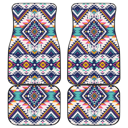 Tribal Aztec native american Front and Back Car Floor Mats