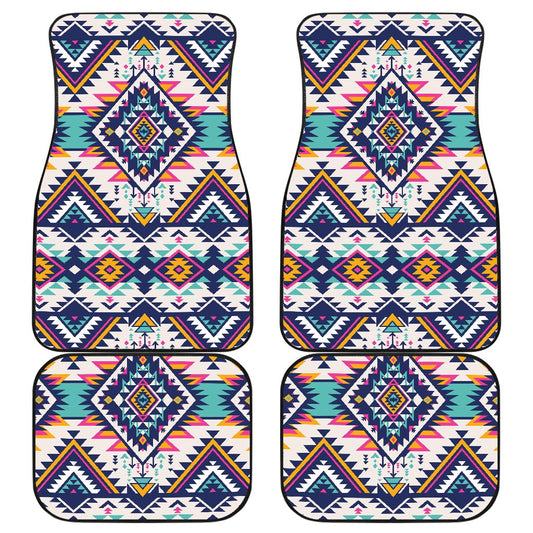 Tribal Aztec native american Front and Back Car Floor Mats
