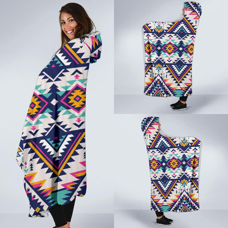 Tribal Aztec native american Hooded Blanket-JORJUNE.COM