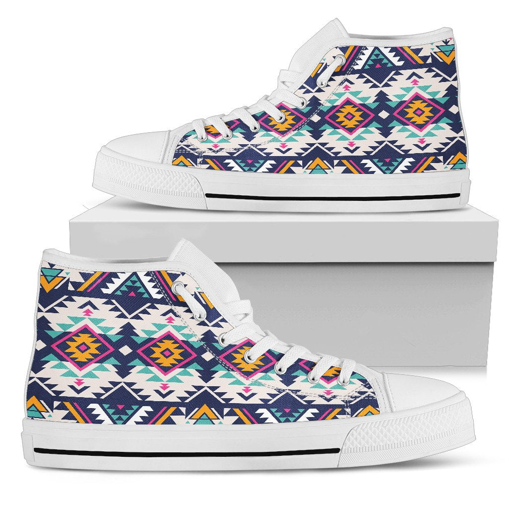 Tribal Aztec native american Men High Top Shoes