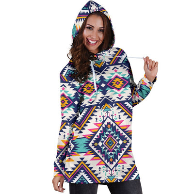 Tribal Aztec Native American Women Hoodie Dress