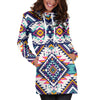 Tribal Aztec Native American Women Hoodie Dress