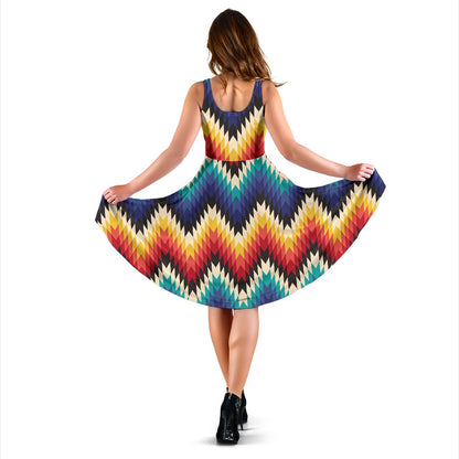Tribal Aztec Sleeveless Mini Dress