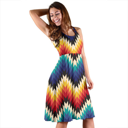 Tribal Aztec Sleeveless Mini Dress