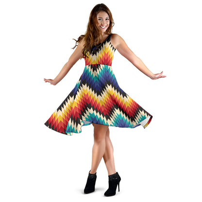 Tribal Aztec Sleeveless Mini Dress