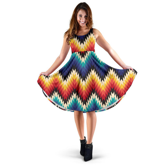 Tribal Aztec Sleeveless Mini Dress