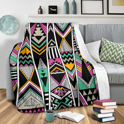 Tribal Aztec Triangle Fleece Blanket