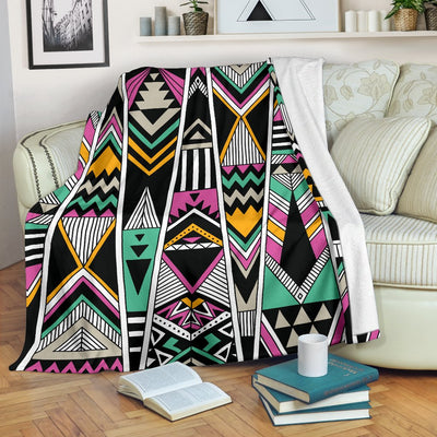 Tribal Aztec Triangle Fleece Blanket