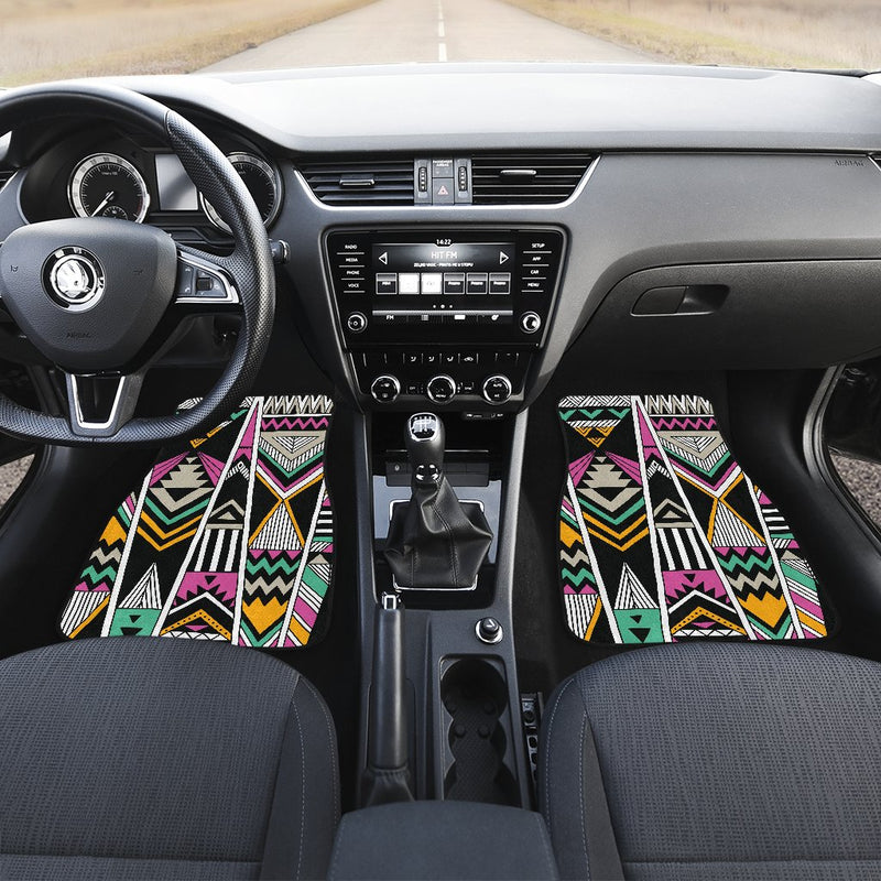 Tribal Aztec Triangle Front and Back Car Floor Mats