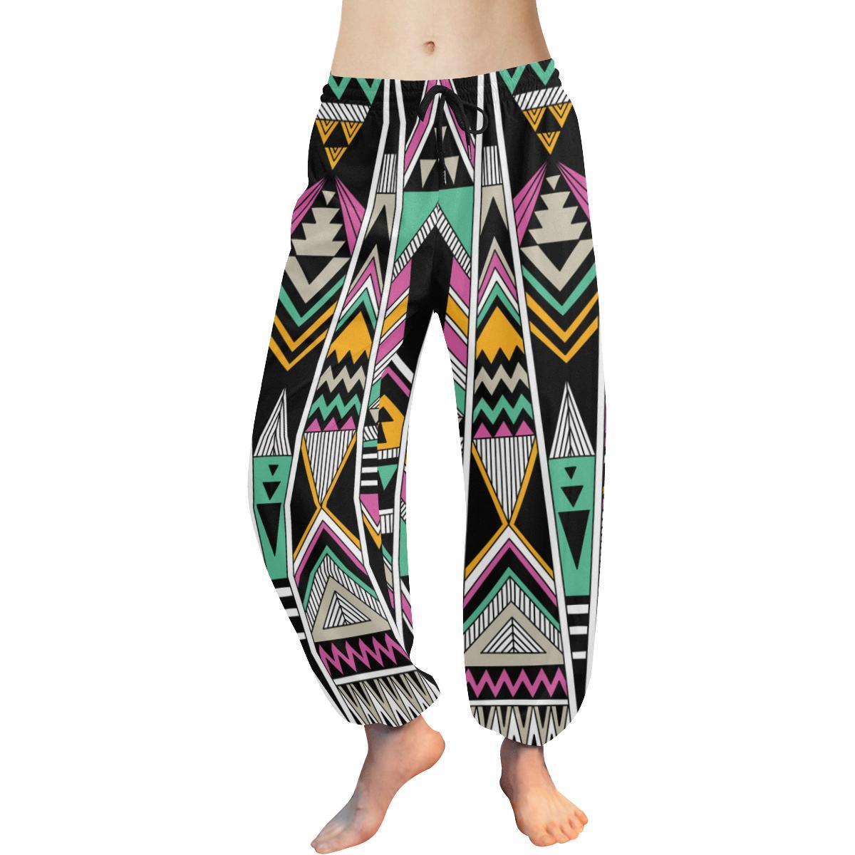 Tribal Aztec Triangle Harem Pants